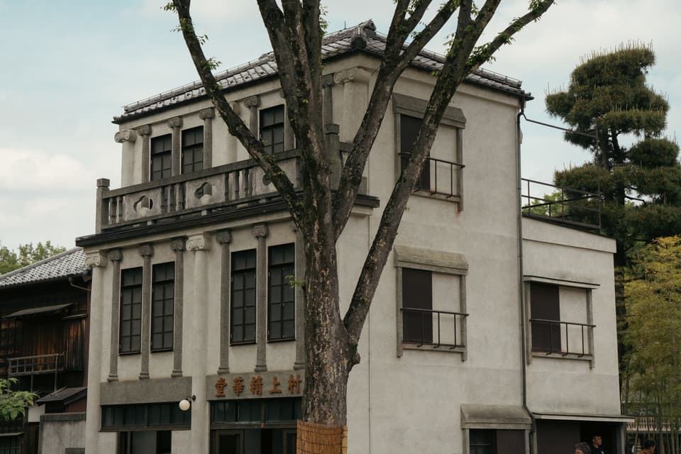 Historic architecture with a classic design surrounded by nature in Tokyo, Japan.