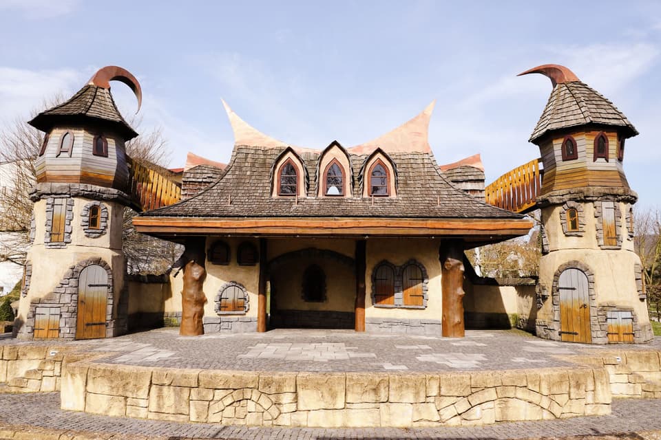 Charming fairy tale style open-air stage in Gudensberg, Germany.